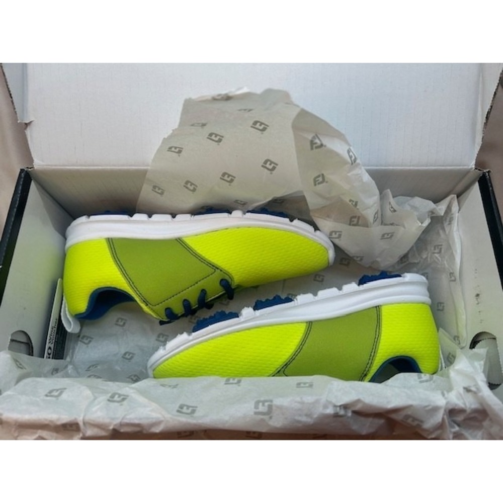 FootJoy Girls Junior Spikeless Golf Shoes Lime/Sapphire‎ NIB (48208) - Size 5M - Picture 11 of 13